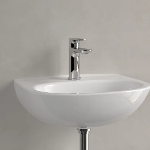 Bild von VILLEROY BOCH O.novo Handwaschbecken, 450 x 360 x 160 mm, Weiß Alpin CeramicPlus, ohne Überlauf #434046R1