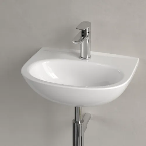 Bild von VILLEROY BOCH O.novo Handwaschbecken, 450 x 360 x 160 mm, Weiß Alpin CeramicPlus, ohne Überlauf #434046R1