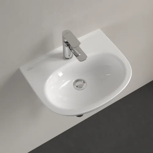 Bild von VILLEROY BOCH O.novo Handwaschbecken, 450 x 360 x 160 mm, Weiß Alpin CeramicPlus, ohne Überlauf #434046R1