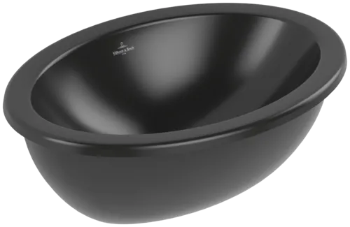 Bild von VILLEROY BOCH Loop & Friends Unterbauwaschbecken, 430 x 290 x 185 mm, Ebony CeramicPlus, ohne Überlauf, Außenseite glasiert #4A5301S5