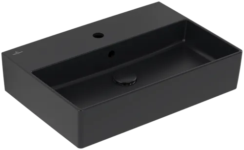 Bild von VILLEROY BOCH Memento 2.0 Waschbecken, 600 x 420 x 135 mm, Pure Black CeramicPlus, mit Überlauf #4A2260R7