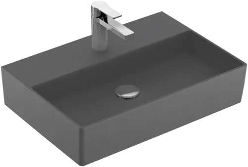 Bild von VILLEROY BOCH Memento 2.0 Waschbecken, 600 x 420 x 135 mm, Graphite CeramicPlus, ohne Überlauf, Unterseite geschliffen #4A226LI4
