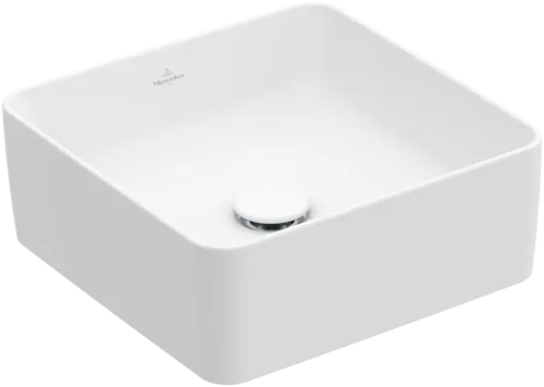 Bild von VILLEROY BOCH Collaro Aufsatzwaschbecken, 380 x 380 x 145 mm, Stone White CeramicPlus, ohne Überlauf #4A2138RW