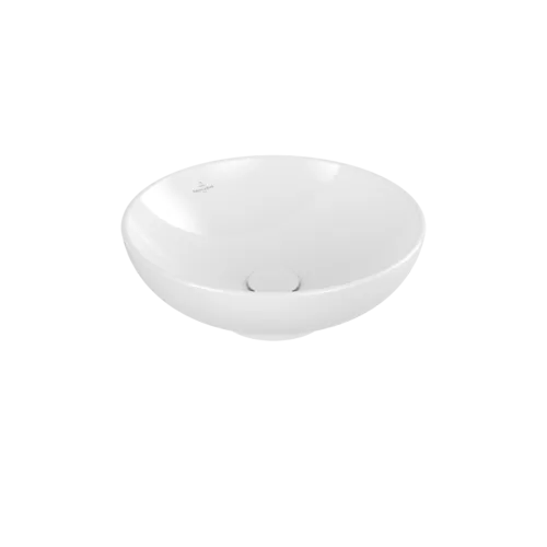 Bild von VILLEROY BOCH Loop & Friends Aufsatzwaschbecken, 420 x 420 x 120 mm, Weiß Alpin CeramicPlus, mit Überlauf #4A4600R1