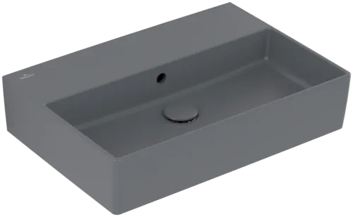 Bild von VILLEROY BOCH Memento 2.0 Waschbecken, 600 x 420 x 135 mm, Graphite CeramicPlus, mit Überlauf, Unterseite geschliffen #4A226JI4