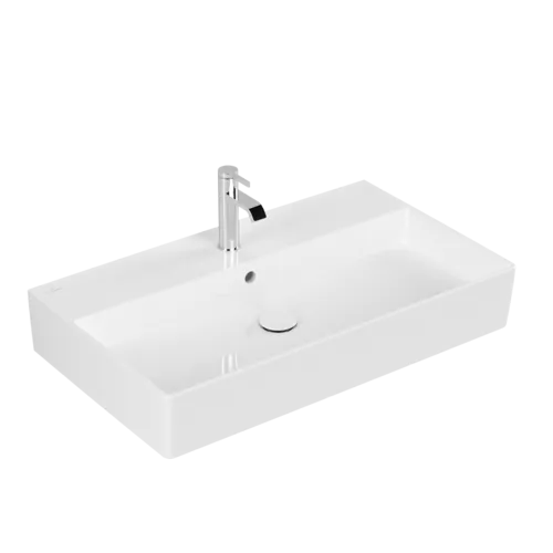 Bild von VILLEROY BOCH Memento 2.0 Waschbecken, 800 x 470 x 140 mm, Weiß Alpin CeramicPlus, mit Überlauf #4A2280R1