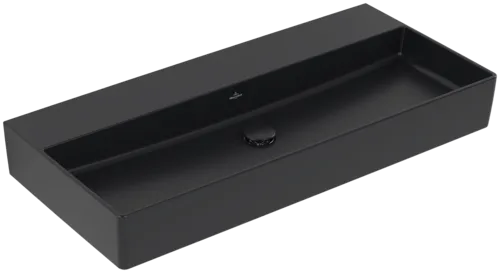 Bild von VILLEROY BOCH Memento 2.0 Waschbecken, 1000 x 470 x 135 mm, Pure Black CeramicPlus, ohne Überlauf, Unterseite geschliffen #4A221FR7
