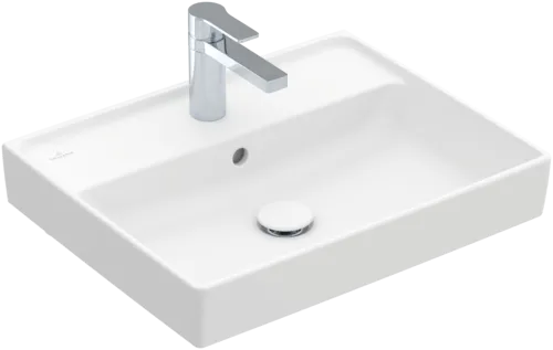 Bild von VILLEROY BOCH Collaro Waschbecken, 550 x 440 x 160 mm, Stone White CeramicPlus, mit Überlauf #4A3355RW