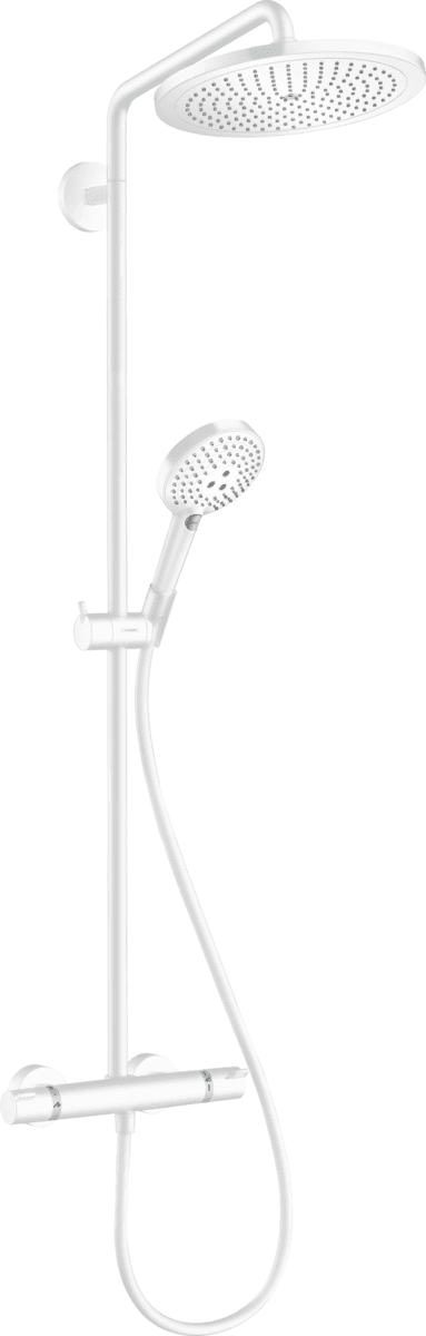 Bild von HANSGROHE Croma Select S Showerpipe 280 1jet EcoSmart mit Thermostat und Handbrause Raindance Select S 120 3jet #26891700 - Mattweiß