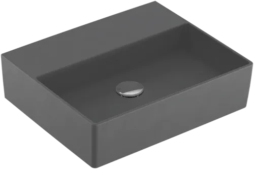 Bild von VILLEROY BOCH Memento 2.0 Waschbecken, 500 x 420 x 140 mm, Graphite CeramicPlus, ohne Überlauf, Unterseite geschliffen #4A225FI4