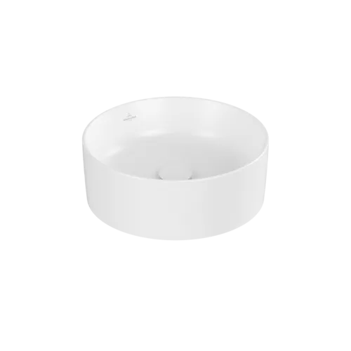 Bild von VILLEROY BOCH Collaro Aufsatzwaschbecken, 400 x 400 x 145 mm, Stone White CeramicPlus, ohne Überlauf #4A1840RW
