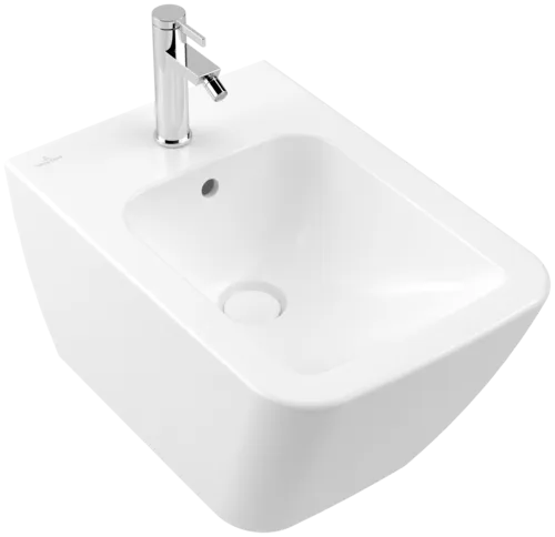 Bild von VILLEROY BOCH Finion Bidet, wandhängend, 375 x 320 mm, Stone White CeramicPlus #446500RW