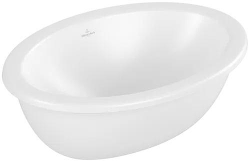 Bild von VILLEROY BOCH Loop & Friends Unterbauwaschbecken, 485 x 325 x 215 mm, Stone White CeramicPlus, ohne Überlauf, Außenseite glasiert #4A5401RW