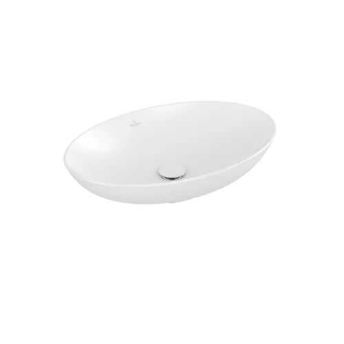 Bild von VILLEROY BOCH Loop & Friends Aufsatzwaschbecken, 620 x 420 x 120 mm, Stone White CeramicPlus, ohne Überlauf #4A4801RW