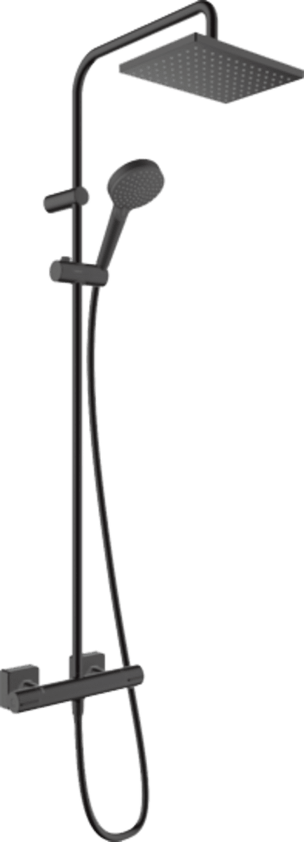 Bild von HANSGROHE Vernis Shape Showerpipe 230 1jet mit Thermostat #26286670 - Mattschwarz