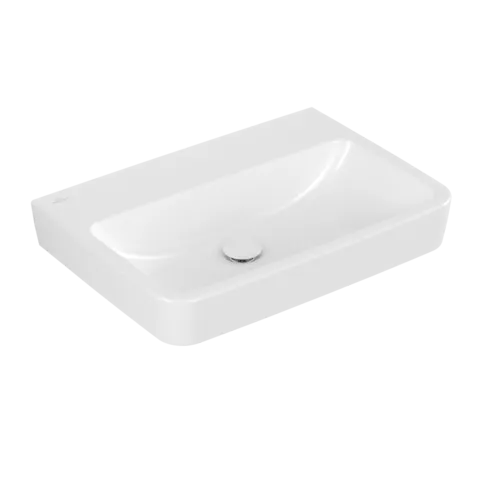 Bild von VILLEROY BOCH O.novo Waschbecken, 650 x 460 x 175 mm, Weiß Alpin AntiBac CeramicPlus, ohne Überlauf, Rückseite und Unterseite geschliffen #4A41KFT2