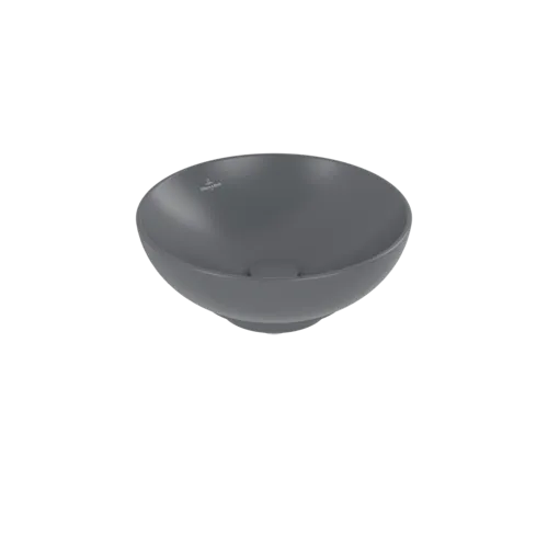 Bild von VILLEROY BOCH Loop & Friends Aufsatzwaschbecken, 380 x 380 x 120 mm, Graphite CeramicPlus, ohne Überlauf #4A4501I4
