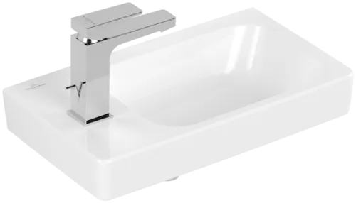 Bild von VILLEROY BOCH Architectura Handwaschbecken, 480 x 275 x 135 mm, Weiß Alpin CeramicPlus, mit Überlauf #438548R1