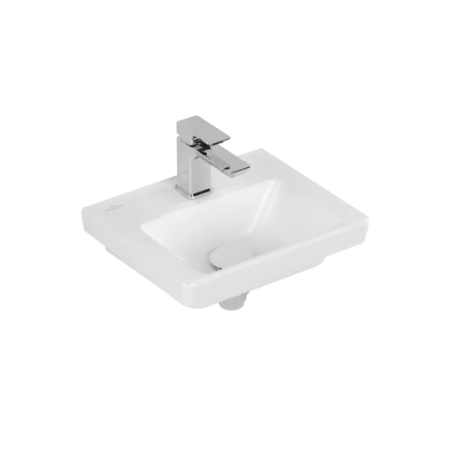 Bild von VILLEROY BOCH Subway 3.0 Handwaschbecken, 370 x 305 x 130 mm, Stone White CeramicPlus, ohne Überlauf #437038RW