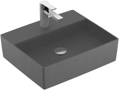 Bild von VILLEROY BOCH Memento 2.0 Aufsatzwaschbecken, 498 x 420 x 139 mm, Graphite CeramicPlus, ohne Überlauf #4A0751I4