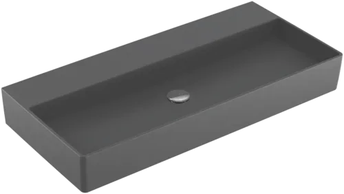 Picture of VILLEROY BOCH Memento 2.0 Washbasin, 1000 x 470 x 135 mm, Graphite CeramicPlus, without overflow, ground underside #4A221FI4