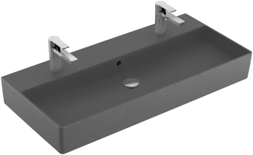 Bild von VILLEROY BOCH Memento 2.0 Waschbecken, 1000 x 470 x 135 mm, Graphite CeramicPlus, mit Überlauf #4A22A4I4