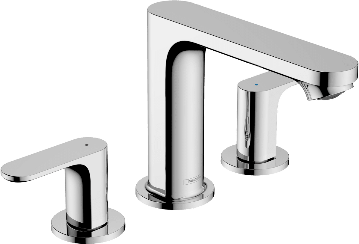 Bild von HANSGROHE Rebris S 3-Loch Waschtischarmatur 110 mit Zugstangen-Ablaufgarnitur Chrom 72530000