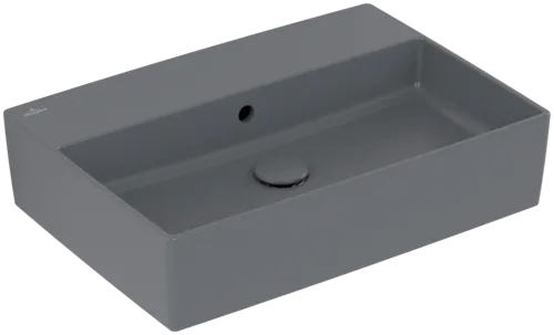Bild von VILLEROY BOCH Memento 2.0 Aufsatzwaschbecken, 600 x 420 x 140 mm, Graphite CeramicPlus, mit Überlauf #4A0762I4