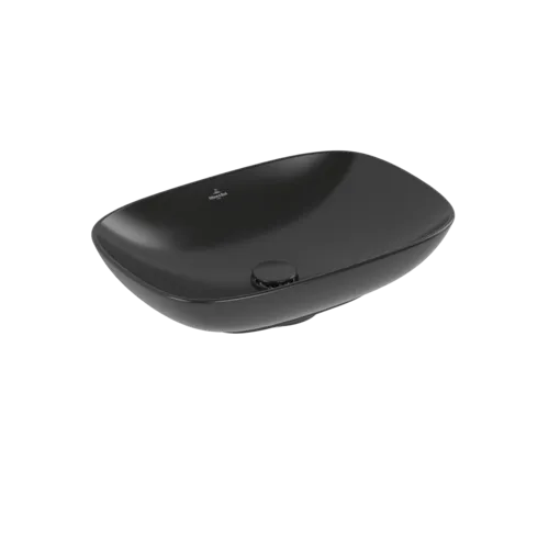 Bild von VILLEROY BOCH Loop & Friends Aufsatzwaschbecken, 560 x 380 x 120 mm, Pure Black CeramicPlus, ohne Überlauf #4A4901R7