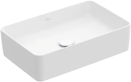 Bild von VILLEROY BOCH Collaro Aufsatzwaschbecken, 560 x 360 x 145 mm, Stone White CeramicPlus, ohne Überlauf #4A2056RW