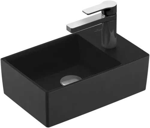 Bild von VILLEROY BOCH Memento 2.0 Handwaschbecken, 400 x 260 x 111 mm, Ebony CeramicPlus, ohne Überlauf, geschliffen #43234GS5