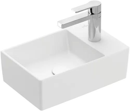 Bild von VILLEROY BOCH Memento 2.0 Handwaschbecken, 400 x 260 x 111 mm, Stone White CeramicPlus, ohne Überlauf, Unterseite geschliffen #43234GRW
