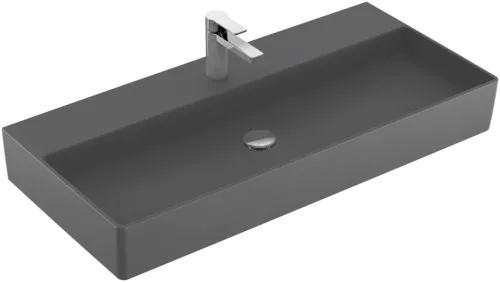 Bild von VILLEROY BOCH Memento 2.0 Waschbecken, 1000 x 470 x 135 mm, Graphite CeramicPlus, ohne Überlauf, Unterseite geschliffen #4A221HI4