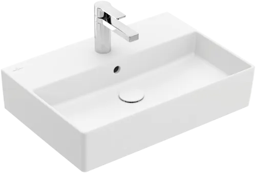 Bild von VILLEROY BOCH Memento 2.0 Waschbecken, 600 x 420 x 135 mm, Stone White CeramicPlus, mit Überlauf, Unterseite geschliffen #4A226GRW
