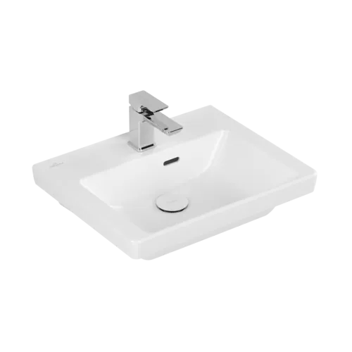 Bild von VILLEROY BOCH Subway 3.0 Handwaschbecken, 500 x 400 x 145 mm, Stone White CeramicPlus, mit Überlauf #4370FFRW
