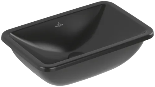 Bild von VILLEROY BOCH Loop & Friends Unterbauwaschbecken, 450 x 280 x 185 mm, Ebony CeramicPlus, ohne Überlauf, Außenseite glasiert #4A5601S5