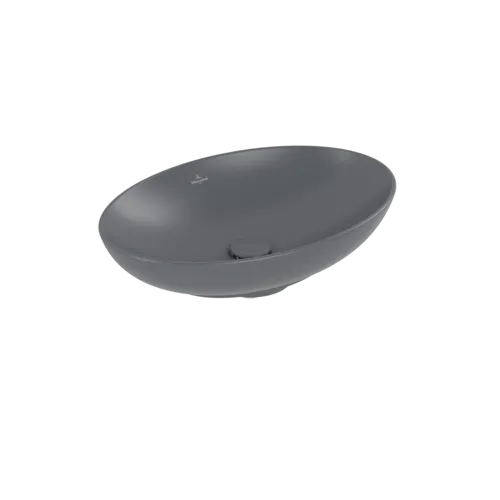Bild von VILLEROY BOCH Loop & Friends Aufsatzwaschbecken, 560 x 380 x 120 mm, Graphite CeramicPlus, ohne Überlauf #4A4701I4