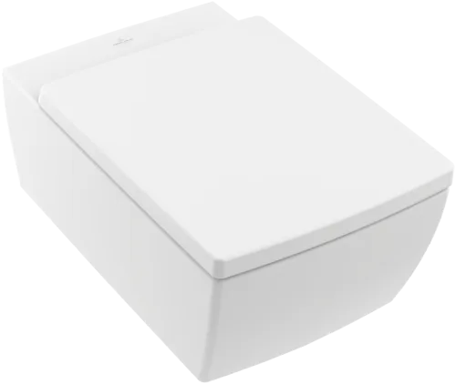 Bild von VILLEROY BOCH Memento 2.0 Tiefspül-WC spülrandlos, wandhängend, Stone White CeramicPlus #4633R0RW