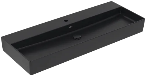 Bild von VILLEROY BOCH Memento 2.0 Waschbecken, 1200 x 470 x 150 mm, Pure Black CeramicPlus, ohne Überlauf, Unterseite geschliffen #4A22CHR7