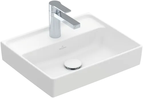 Bild von VILLEROY BOCH Collaro Handwaschbecken, 450 x 370 x 150 mm, Stone White CeramicPlus, ohne Überlauf #433446RW