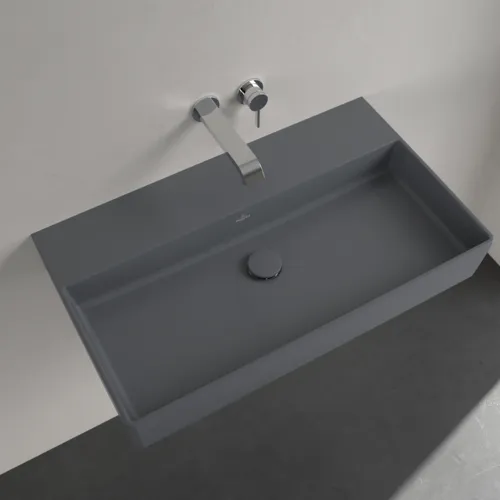 Bild von VILLEROY BOCH Memento 2.0 Waschbecken, 800 x 470 x 140 mm, Graphite CeramicPlus, ohne Überlauf #4A2283I4