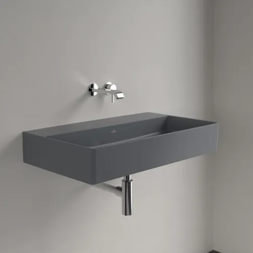 Bild von VILLEROY BOCH Memento 2.0 Waschbecken, 800 x 470 x 140 mm, Graphite CeramicPlus, ohne Überlauf #4A2283I4