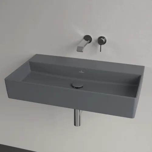 Bild von VILLEROY BOCH Memento 2.0 Waschbecken, 800 x 470 x 140 mm, Graphite CeramicPlus, ohne Überlauf #4A2283I4