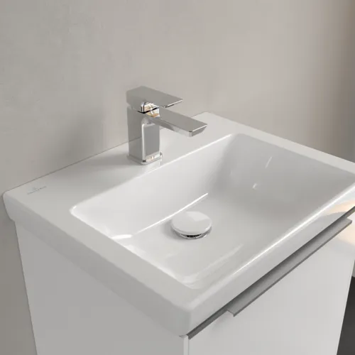 Bild von VILLEROY BOCH Subway 3.0 Handwaschbecken, 500 x 400 x 145 mm, Weiß Alpin CeramicPlus, ohne Überlauf #4370FGR1