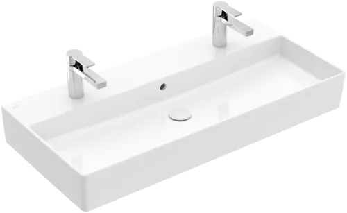 Bild von VILLEROY BOCH Memento 2.0 Waschbecken, 1000 x 470 x 135 mm, Weiß Alpin, mit Überlauf #4A22A401