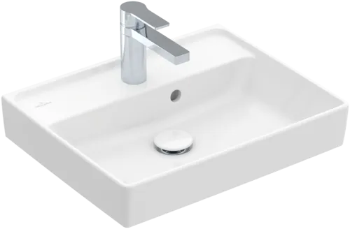 Bild von VILLEROY BOCH Collaro Handwaschbecken, 500 x 400 x 150 mm, Weiß Alpin, mit Überlauf, Unterseite geschliffen #43345G01