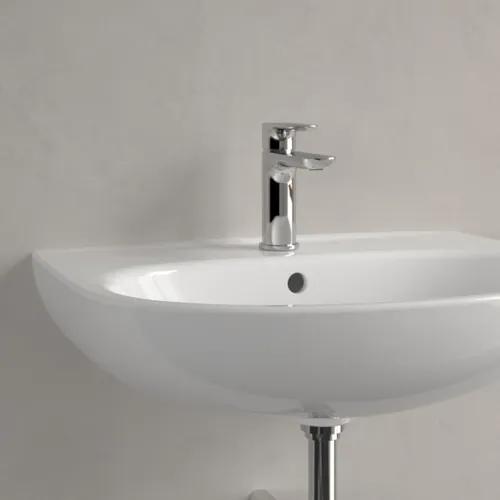 Picture of VILLEROY BOCH O.novo Washbasin, 600 x 460 x 180 mm, White Alpin CeramicPlus, with overflow #4A4060R1