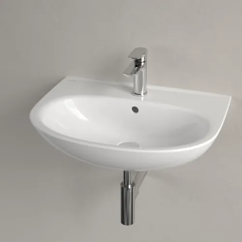 Picture of VILLEROY BOCH O.novo Washbasin, 600 x 460 x 180 mm, White Alpin CeramicPlus, with overflow #4A4060R1