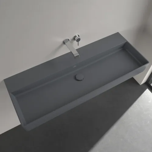 Bild von VILLEROY BOCH Memento 2.0 Waschbecken, 1200 x 470 x 150 mm, Graphite CeramicPlus, ohne Überlauf #4A22C3I4