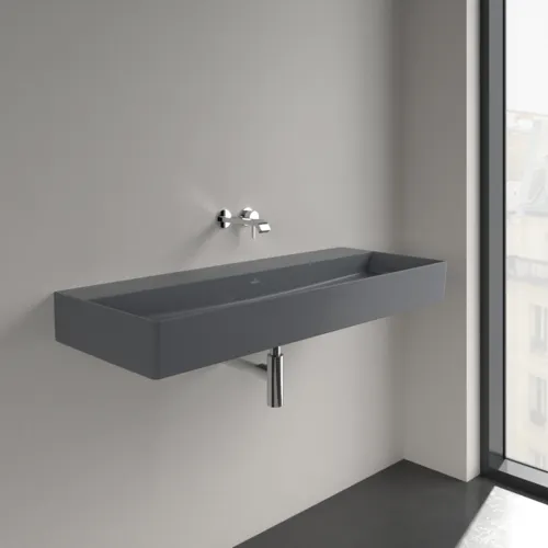 Bild von VILLEROY BOCH Memento 2.0 Waschbecken, 1200 x 470 x 150 mm, Graphite CeramicPlus, ohne Überlauf #4A22C3I4